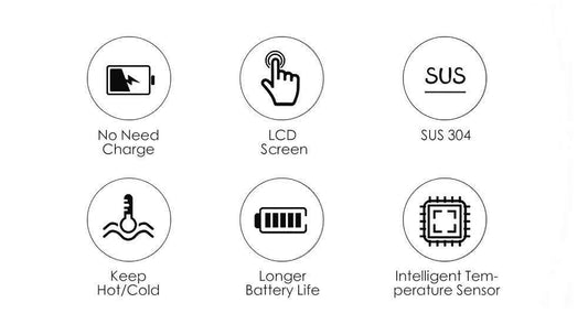 LED temperature flask (lithium battery)