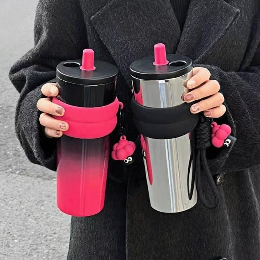Steel Tumbler (Dual Function) | Vacuum Insulated | Assorted Color | Pack of 1